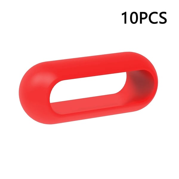 10 stk Xiaomi Smart Band 8 Pro Watch Band Silikon Holder Loop Watch Strap Fastener Ring - Rød