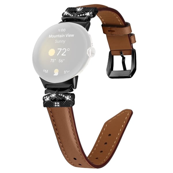 Google Pixel Watch / Watch 2 Urrem Sort Spænde Butterfly Connector Urrem - Brun Google Pixel Watch / Watch 2 Urrem Sort Spænde Butterfly Connector Urrem - Brun