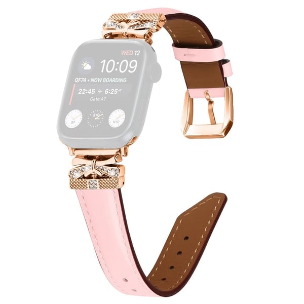Apple Watch Series Universal 41 mm/40 mm/38 mm smartklokkerem med rosa gullspenne - Rosa