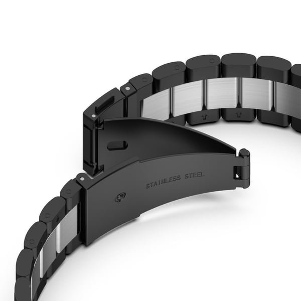 Xiaomi Smart Band 8 Pro-klokkearmbånd i rustfritt stål med verktøyfjærstang - Svart / Sølv / Svart