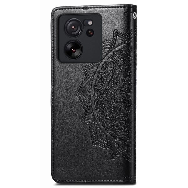 Mandala Xiaomi 13T Pro / Xiaomi 13T / Xiaomi Redmi K60 Ultra etui i lær - Svart