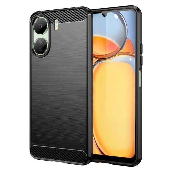 Carbon Flex Xiaomi Redmi 13C / Xiaomi Poco C65 deksel - Svart