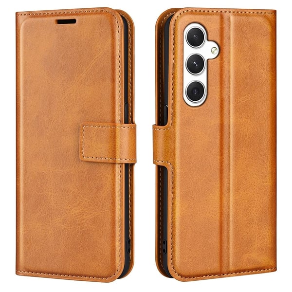 Plånboksfodral av hållbart konstläder till Samsung Galaxy S24 Plus - Gul Plånboksfodral av hållbart konstläder till Samsung Galaxy S24 Plus - Gul