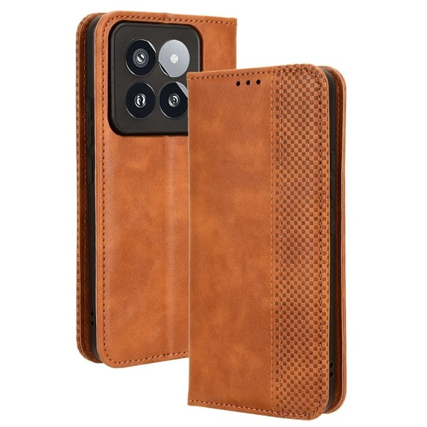Bofink Vintage Xiaomi 14 Pro lærveske - Brun