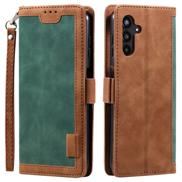 Surburbian Samsung Galaxy S24 Plus læder flip etui - Grøn Surburbian Samsung Galaxy S24 Plus læder flip etui - Grøn