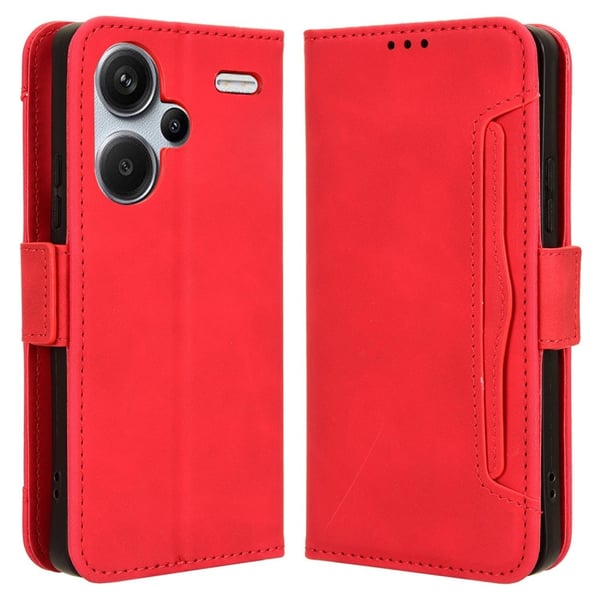 Moderne Xiaomi Redmi Note 13 Pro Plus læderetui med pung - Rød