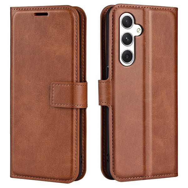 Samsung Galaxy S24 Plus nahkainen lompakokkotelo - Ruskea