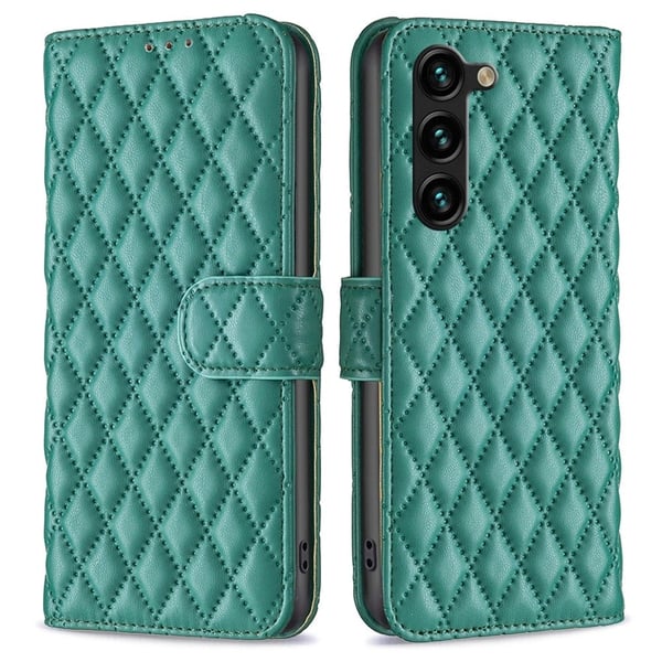 Rombemønster, matt flip-deksel for Samsung Galaxy S24 Plus - Grønn Rombemønster, matt flip-deksel for Samsung Galaxy S24 Plus - Grønn