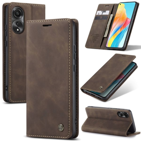 CaseMe Oppo A78 vintage-etui - Brun