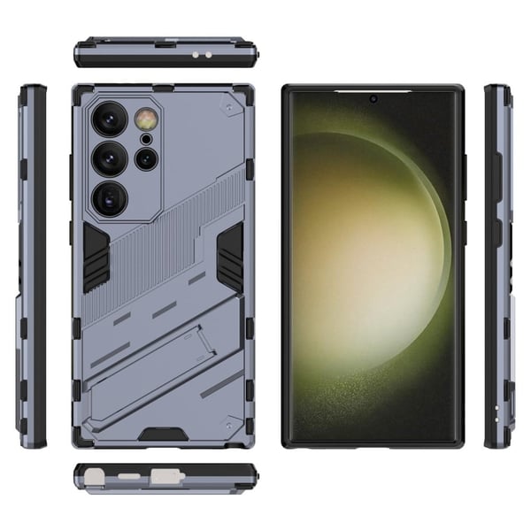Støtsikkert hybriddeksel med et moderne preg for Samsung Galaxy S24 Ultra - Blå