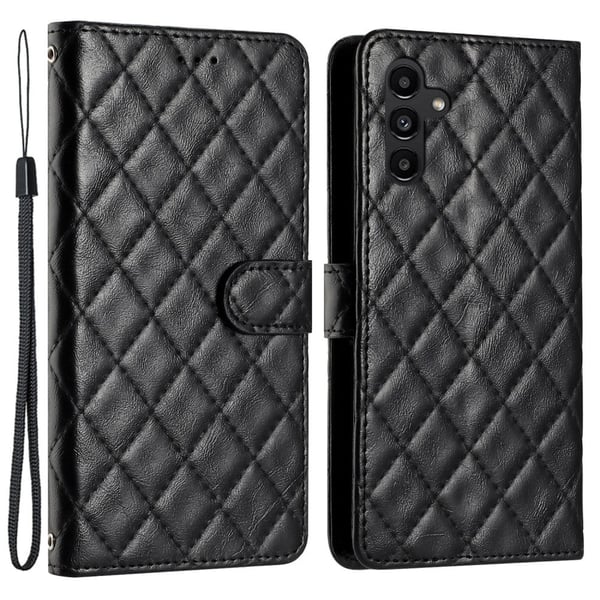 Funksjonelt rombe lommebokdeksel for Samsung Galaxy A35 - Svart