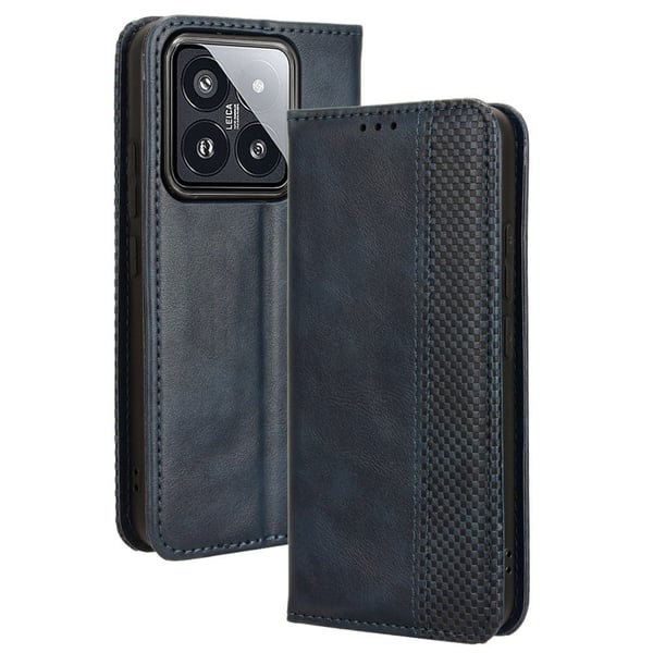 Bofink Vintage Xiaomi 14 lærveske - Blå