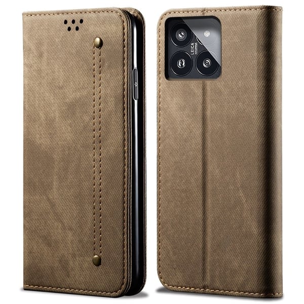 Jeans Xiaomi 14 Pro flip etui - Sand