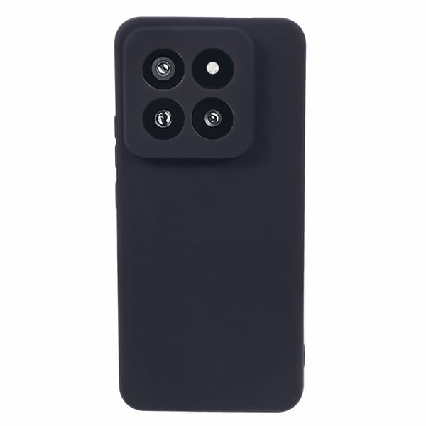 Mikrofiberfôret deksel i mykt gummi for Xiaomi 14 Pro - Svart