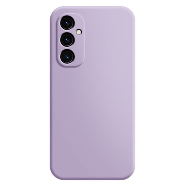 Mikrofiberfôret deksel i mykt gummi for Oppo A15 - Lilla
