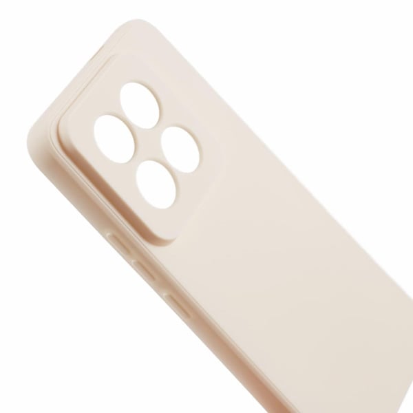 Mikrofiberfôret deksel i mykt gummi for Xiaomi 14 Pro - Hvit