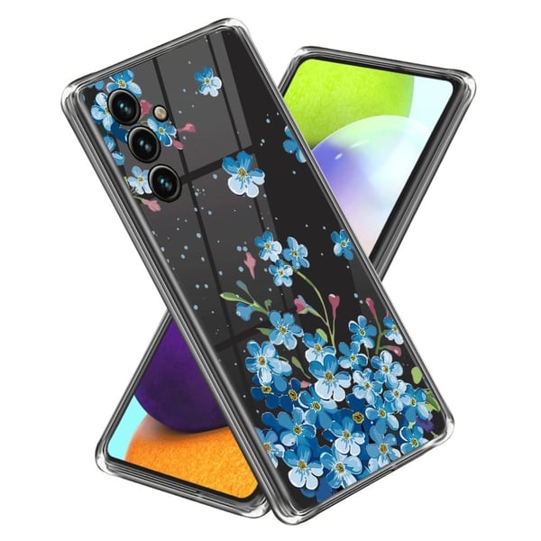 Deco Samsung Galaxy A35 deksel - Blå Blomst