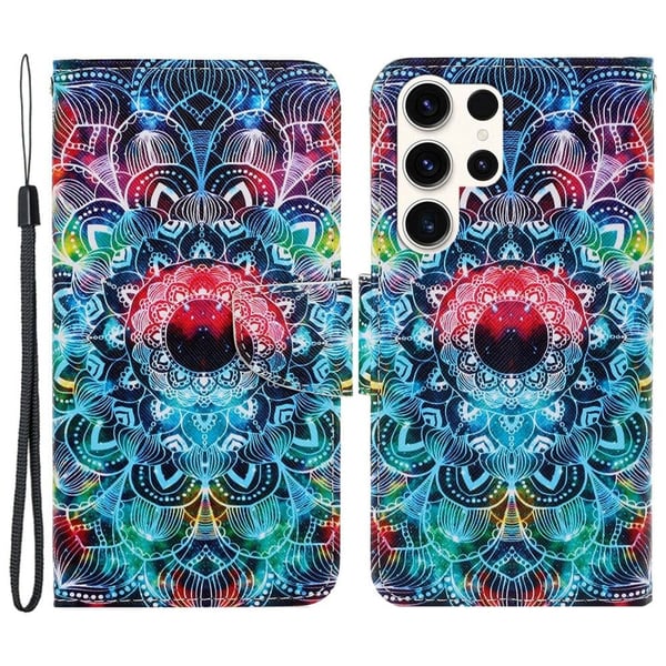 Wonderland Samsung Galaxy S24 Ultra flip kuoret - Mandala