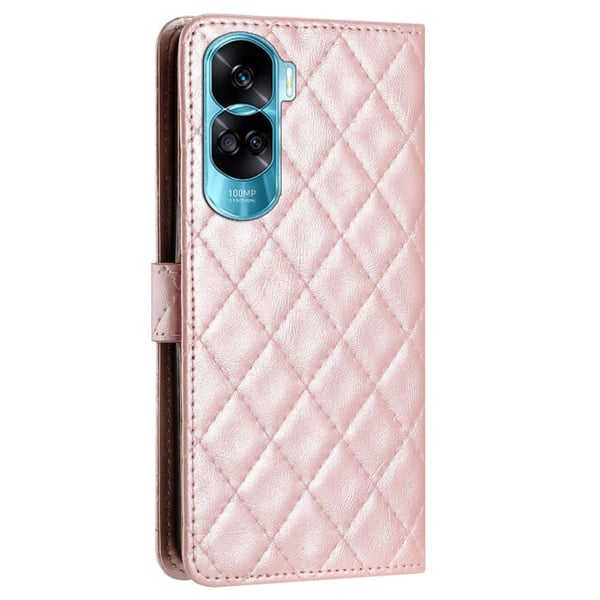 Funksjonelt rombe lommebokdeksel for Honor 90 Lite / Honor X50i - Rosa