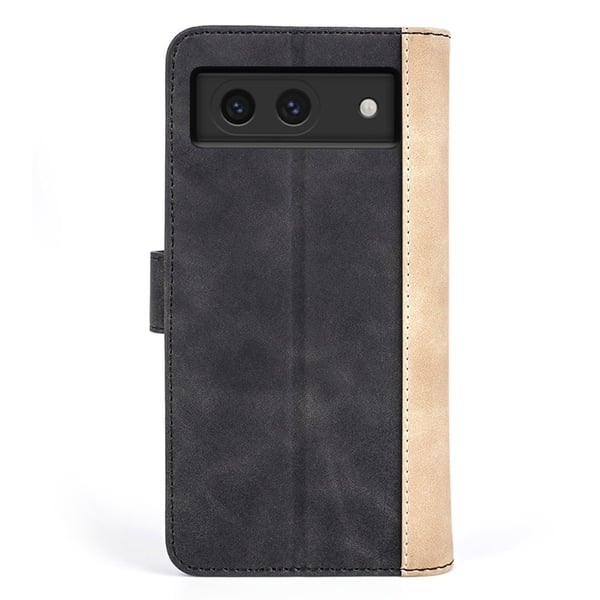 Kaksivärinen nahkainen läppäkotelo Google Pixel 8A - Musta