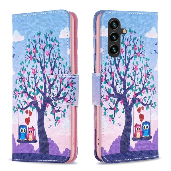 Wonderland Samsung Galaxy A35 flip kuoret - Kaksi Pöllöä