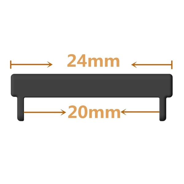 1 par Suunto 7 / 9 / D5i metallkontaktsett 24 mm til 20 mm adapter for klokkeklosser Urarmbåndtilbehør