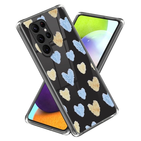 Deco Samsung Galaxy S24 Ultra kotelot - Keltainen / Sininen Rakkaus