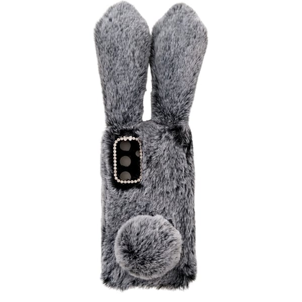 Fluffy Rabbit Samsung Galaxy S24 Cover - Sølv/Grå