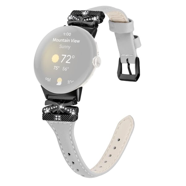Sort rem med spænde til Google Pixel Watch / Pixel Watch 2 med butterfly-lås - Grå