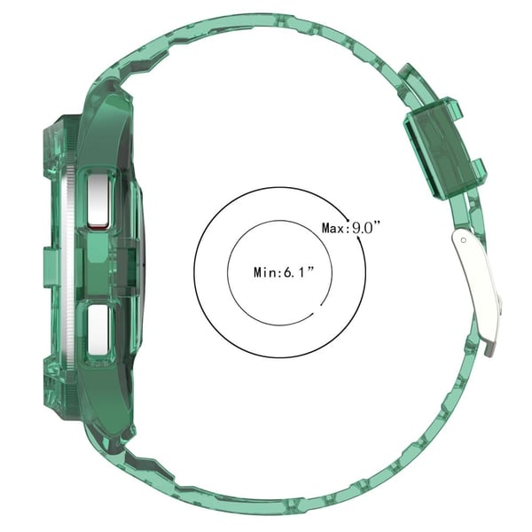 Samsung Galaxy Watch6 Classic 47 mm (R960) integreret gennemsigtig rem med etui - Gennemsigtig Sort