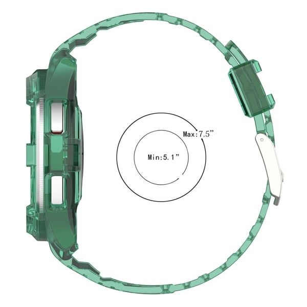 Samsung Galaxy Watch6 Classic 43 mm (R950) Klar, fleksibel og gjennomsiktig reim med etui - Gjennomsiktig Rosa