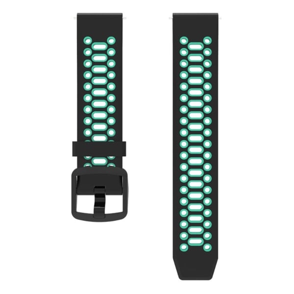 Coros Pace 2 / Garmin vivoactive 5 / GarminActive 5 / Venu Sq 2 dobbeltfarvet urrem 20 mm silikoneurrem - Sort / Søblå