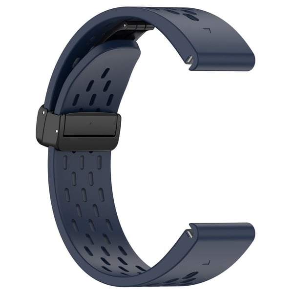 Garmin Tactix 7 Pro / Fenix 7X / Fenix 7X Solar Silikonklokkerem 26 mm pustende klokkerem med sammenleggbar spenne - Midnattsblå