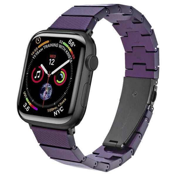 Urarmbånd av harpiks Apple Watch Ultra 2 Ultra 49mm / 45mm / 44mm / 42mm Armbåndsrem - Lilla Karbonfiber