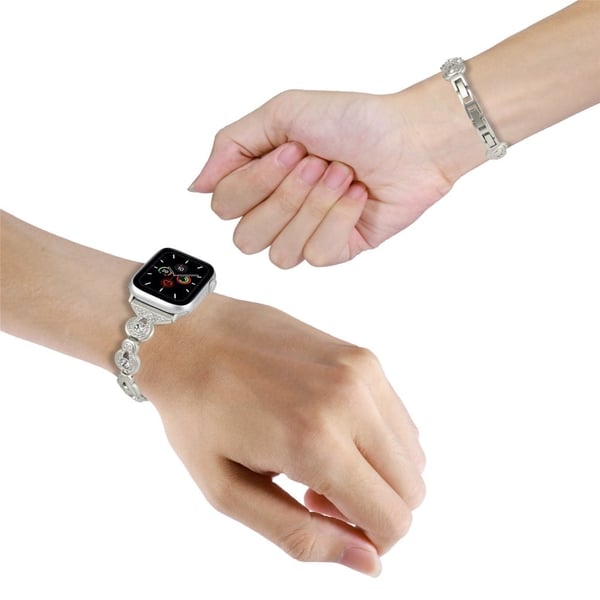 Apple Watch Series 41mm / 40mm / 38mm Bling Band Gourd Design Håndleddsstropp - Starlight Farge