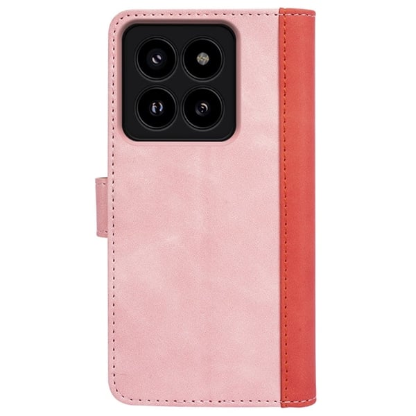 Tofarget lærdeksel for Xiaomi 14 Pro - Rosa
