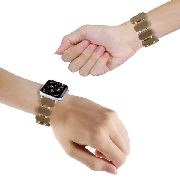 Apple Watch 49mm / 45mm / 44mm / 42mm Elastisk harpiksarmbånd - Brun