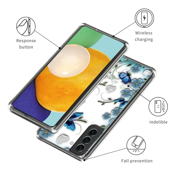 Deco Samsung Galaxy S24 deksel - Sommerfugl Og Blomst