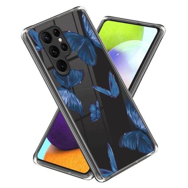 Deco Samsung Galaxy S24 Ultra deksel - Blå Sommerfugler