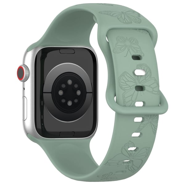 Apple Watch 49mm / 45mm / 44mm / 42mm Silikonarmbånd - Olivengrønn