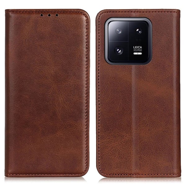 Xiaomi 14 læderetui med pung - Brun