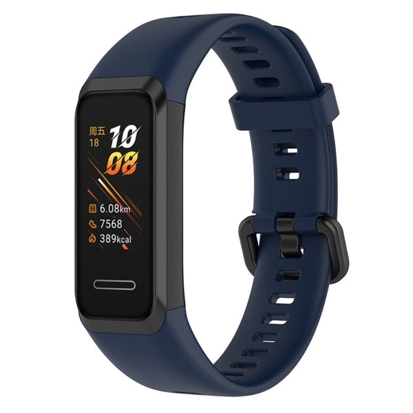 Huawei Watch Band 4 (ADS-B29) Udskiftningsrem Justerbar silikonerem - Midnatsblå