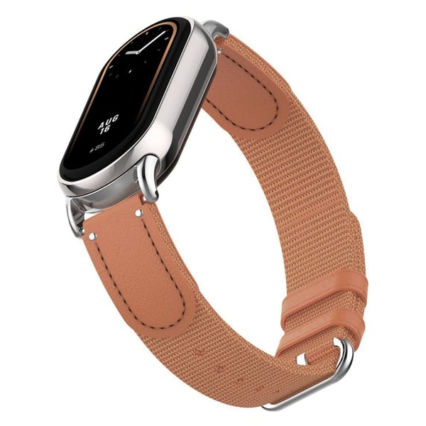 Xiaomi Smart Band 8 / Band 8 NFC Woven Canvas Smartwatch Strap Justerbart klokkerem - Brun