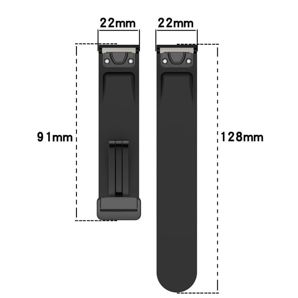 Garmin Fenix 7 / Forerunner 965 / 955 / 945 / 935 22 mm klokkerem Silive Buckle Silicone Wriststrap - Space Grey