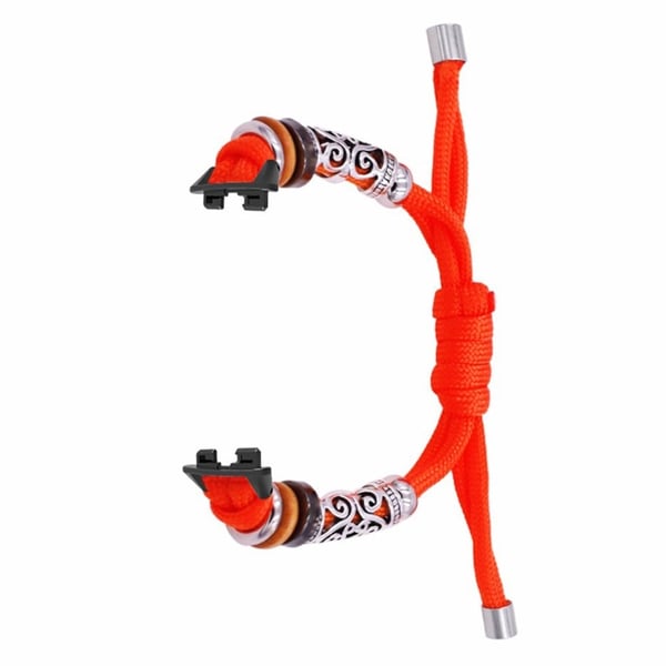 Huawei Band 8 Watch Band Perler Dekor Flettet tau Justerbar håndleddsrem - Rød
