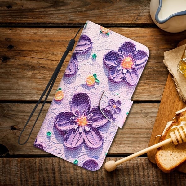 Wonderland Samsung Galaxy A15 flip-etui - Lilla Blomst