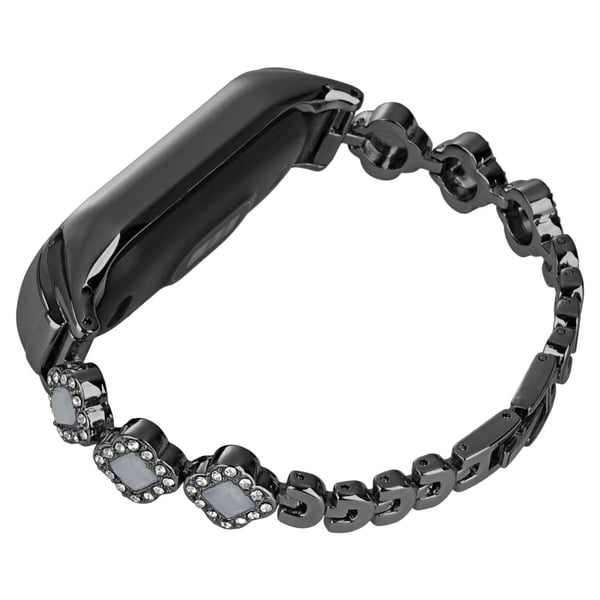 Xiaomi Smart Band 8 urrem med rhinsten og kløverarmbånd - Sort