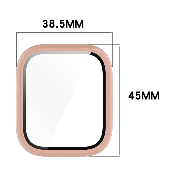 Huami Amazfit Active (A2211) Etui med herdet glassfilm Fullt beskyttende hardt urdeksel - Elfenbenshvit