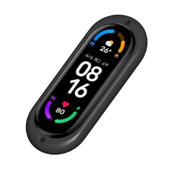Xiaomi Mi Band 7 / Band 6 / Band 5 NFC halsrem perler halskjede nøkkelbånd med silikonklokkeveske
