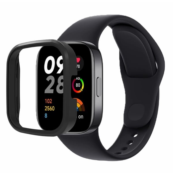 Xiaomi Redmi Watch 3 Klokkeveske Halvdeksel Beskyttende ramme - Svart